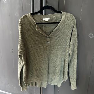 American Eagle waffle knit sweater - XS oversized - green